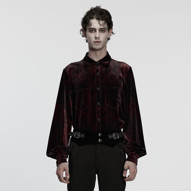 Daily Goth luster velvet shirt