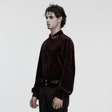 Daily Goth luster velvet shirt
