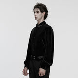 Daily Goth luster velvet shirt