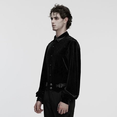 Daily Goth luster velvet shirt