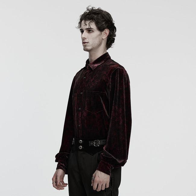 Daily Goth luster velvet shirt