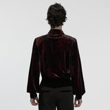 Daily Goth luster velvet shirt