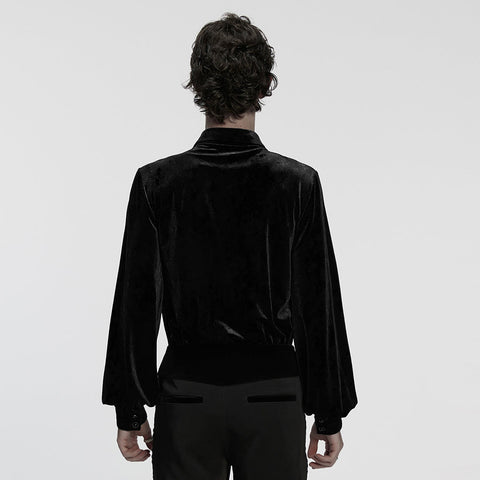 Daily Goth luster velvet shirt