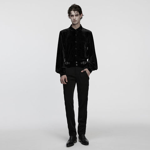 Daily Goth luster velvet shirt