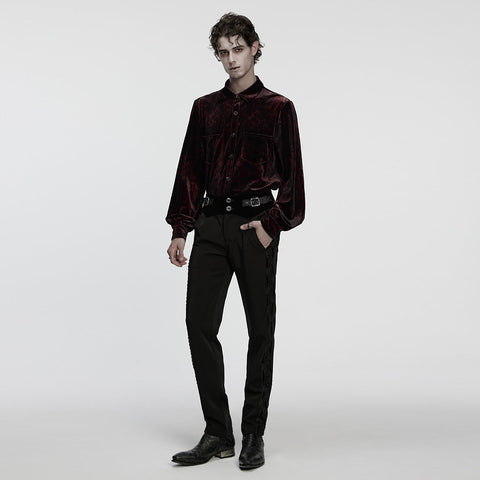 Daily Goth luster velvet shirt