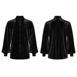 Daily Goth luster velvet shirt