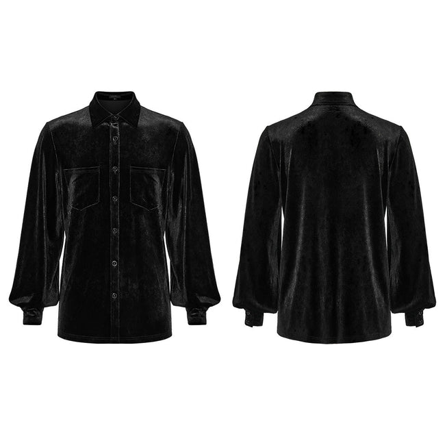 Daily Goth luster velvet shirt