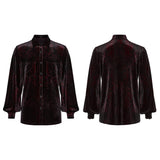 Daily Goth luster velvet shirt