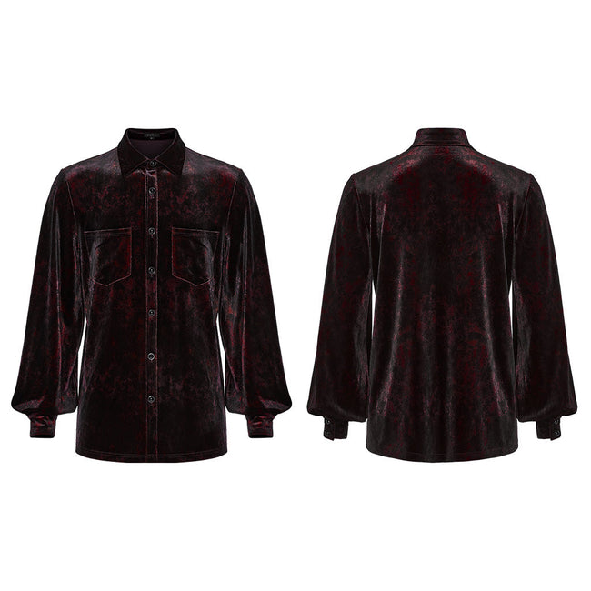 Daily Goth luster velvet shirt