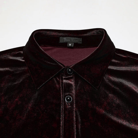 Daily Goth luster velvet shirt