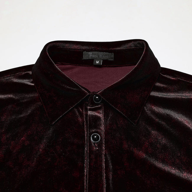 Daily Goth luster velvet shirt