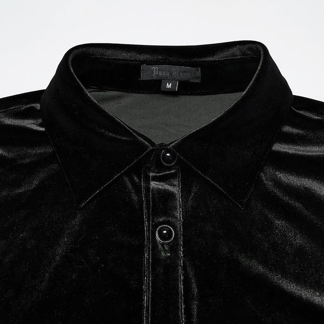 Daily Goth luster velvet shirt