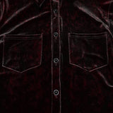 Daily Goth luster velvet shirt