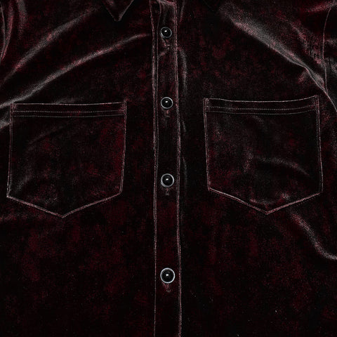 Daily Goth luster velvet shirt