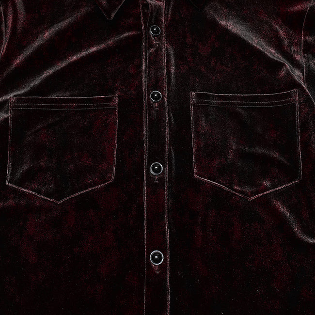 Daily Goth luster velvet shirt