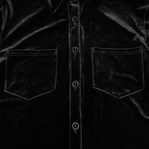 Daily Goth luster velvet shirt