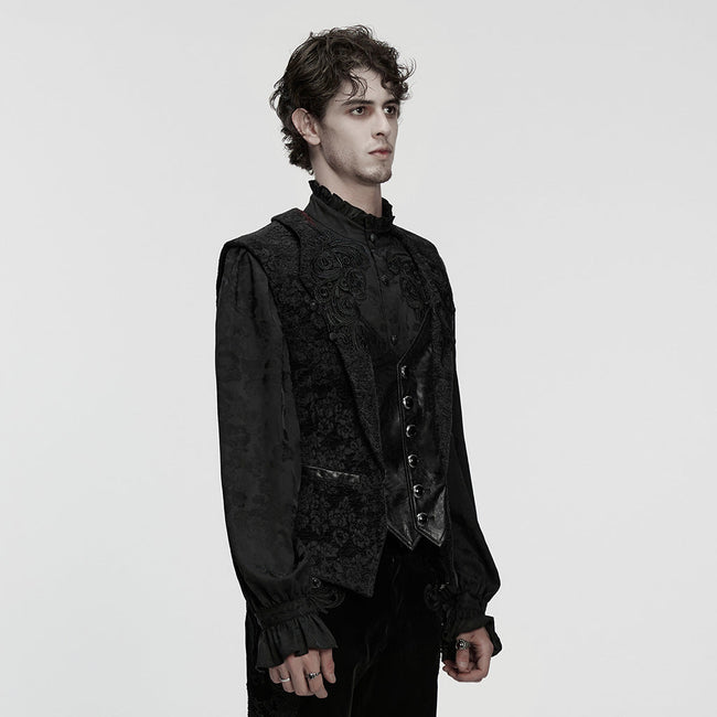 Goth palace decal lapel vest