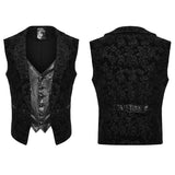 Goth palace decal lapel vest