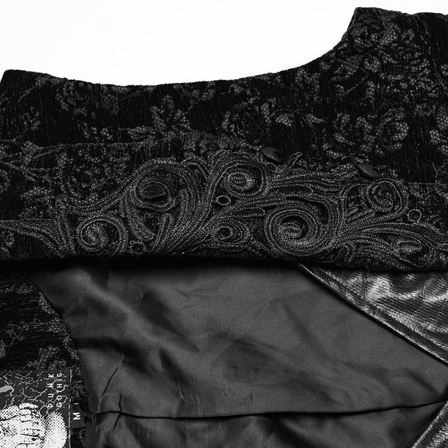 Goth palace decal lapel vest