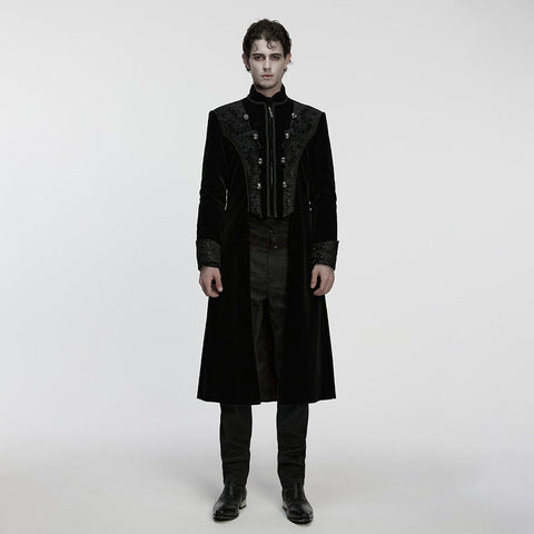 Goth Palace Velvet Coat For Men