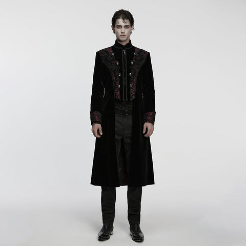 Goth Palace Velvet Coat For Men