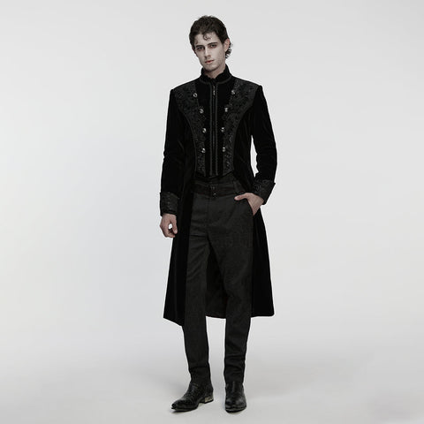 Goth Palace Velvet Coat For Men