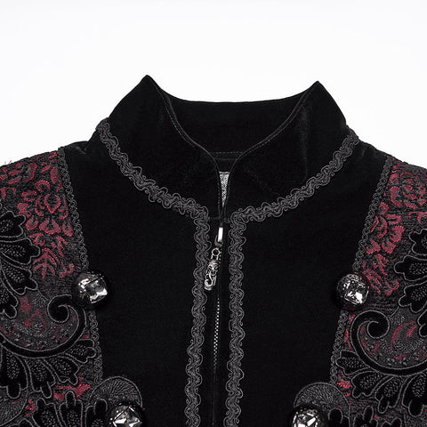 Goth Palace Velvet Coat For Men