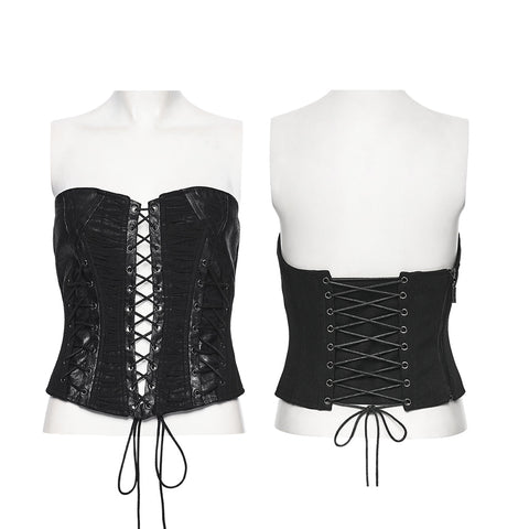 Punk Pleated Tube Top