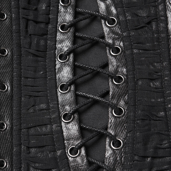 Punk Pleated Tube Top