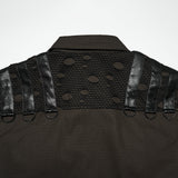 Punk distressed cotton shirt for men