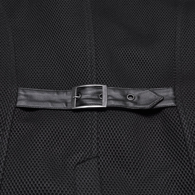 Punk asymmetrical fake two-piece vest
