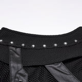Punk asymmetrical fake two-piece vest