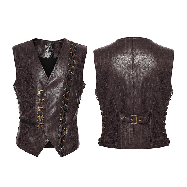 Steampunk asymmetric vest