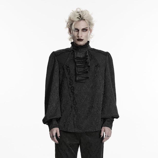 Gorgeous Gothic Embroidered Shirt For Men