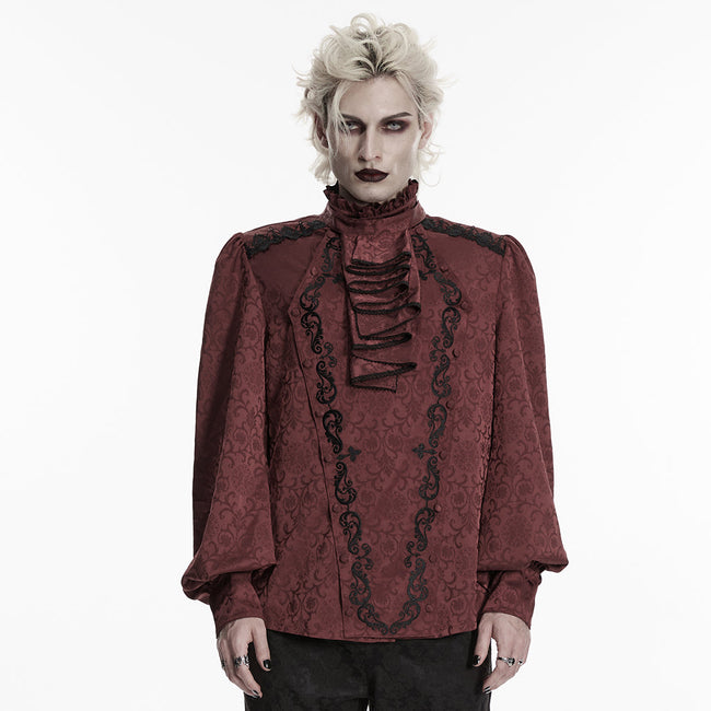 Gorgeous Gothic Embroidered Shirt For Men