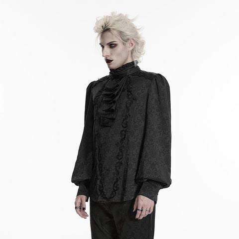 Gorgeous Gothic Embroidered Shirt For Men