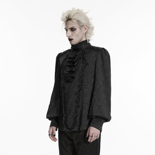 Gorgeous Gothic Embroidered Shirt For Men