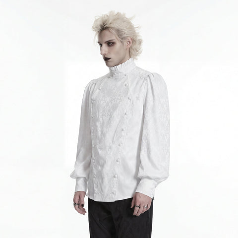 Gorgeous Gothic Embroidered Shirt For Men