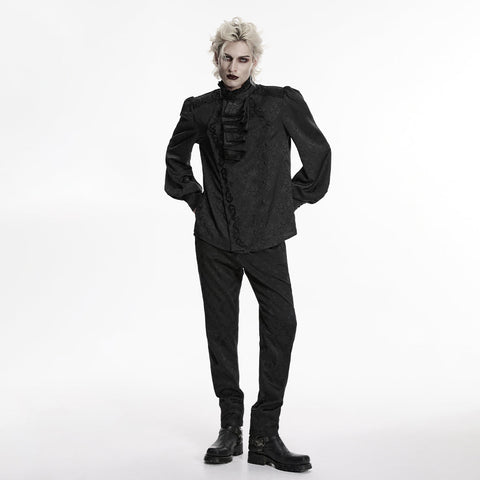 Gorgeous Gothic Embroidered Shirt For Men