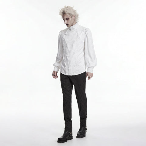 Gorgeous Gothic Embroidered Shirt For Men