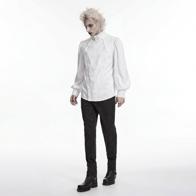 Gorgeous Gothic Embroidered Shirt For Men