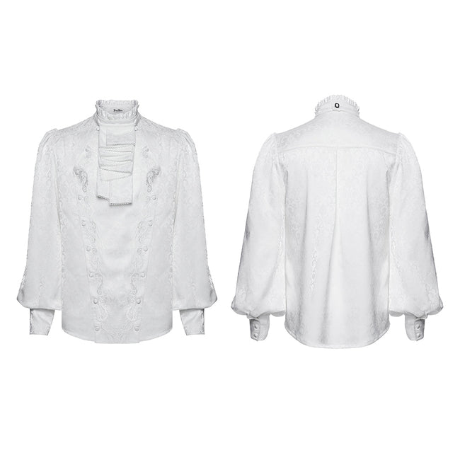 Gorgeous Gothic Embroidered Shirt For Men