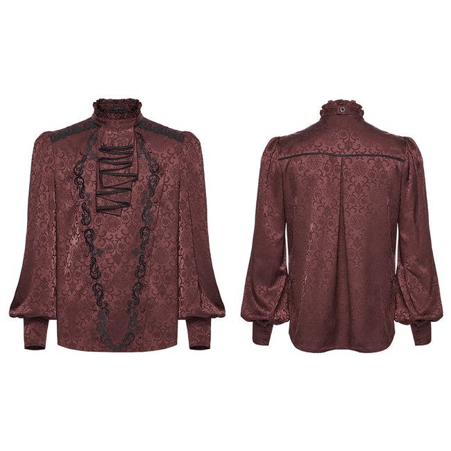 Gorgeous Gothic Embroidered Shirt For Men