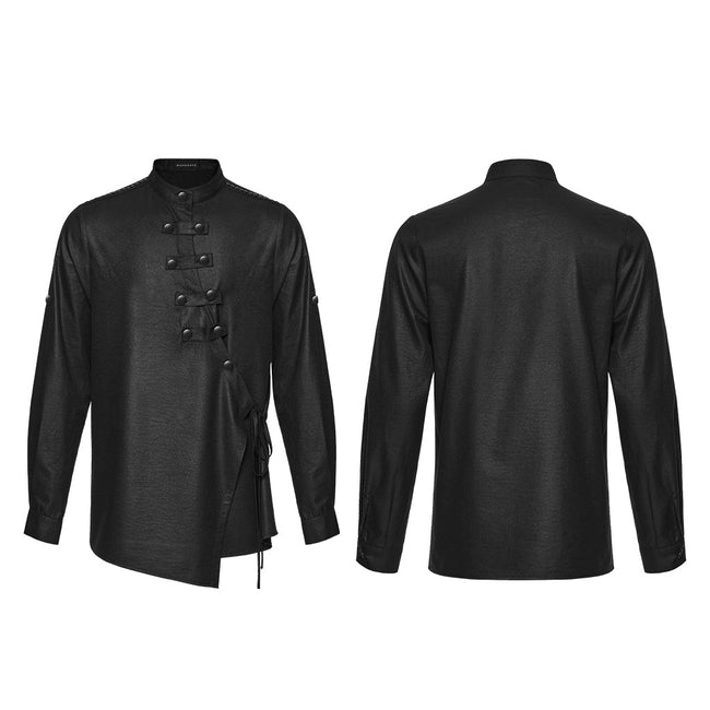 Dark Asymmetric Rebellious Punk Shirt