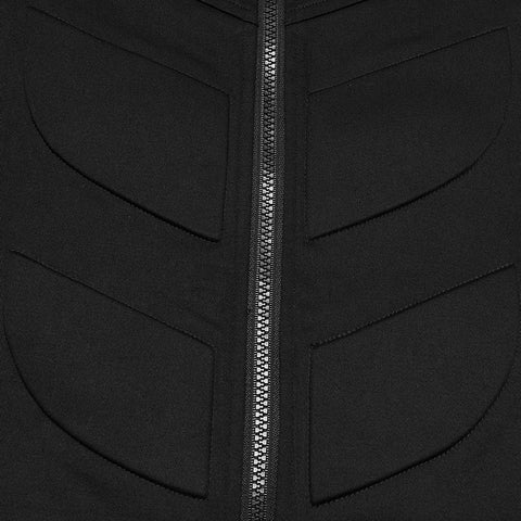 Stand up collar Cyberpunk vest with Shoulder rivets