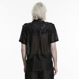 Punk visual mesh shirt