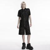 Punk visual mesh shirt