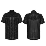Punk visual mesh shirt