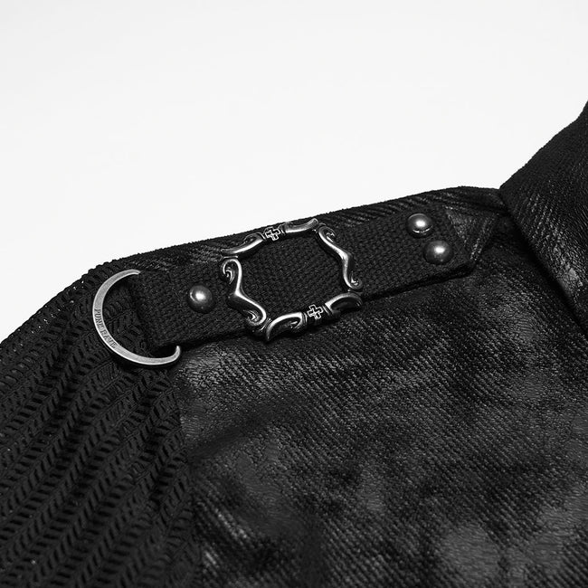 Punk visual mesh shirt