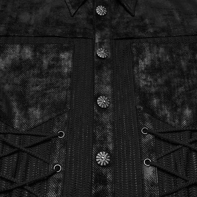 Punk visual mesh shirt